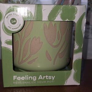 Be You Pottery Planter with Floral Design